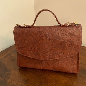 Beautiful red western style floral Mcm purse